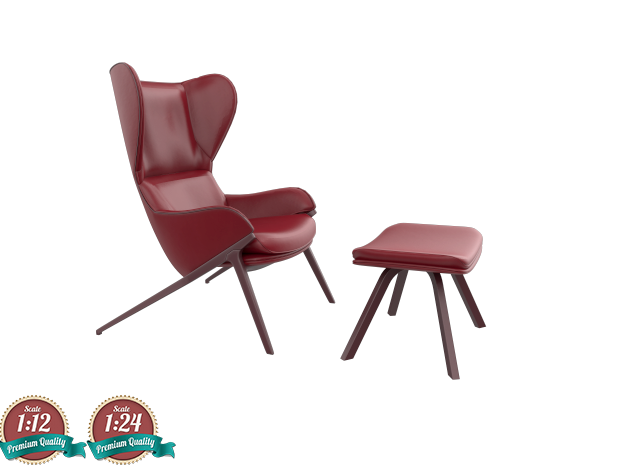 Miniature P22 Chair - Cassina in White Natural Versatile Plastic: 1:24