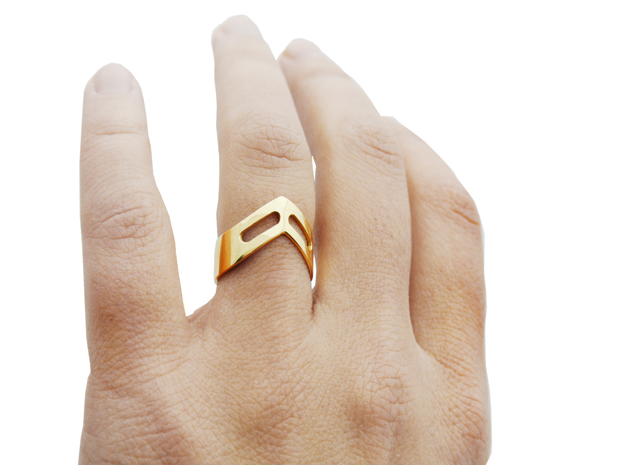 STUDIO PAULBAUT LOGO Ring (Size 5) in 18k Gold