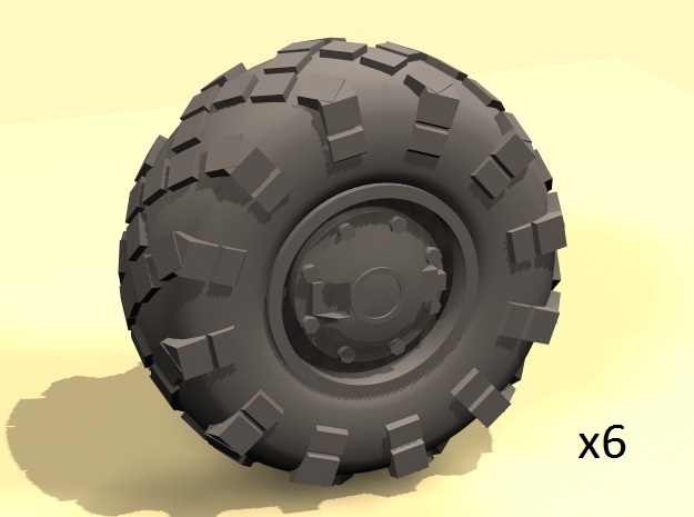 25mm diameter BTR-style wheels x6