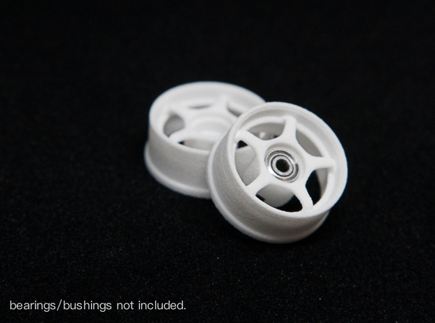 Mini Z RWD Wheel Front offset +3 in White Natural Versatile Plastic