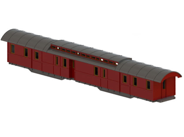 DFo6 - Swedish passenger wagon in Tan Fine Detail Plastic