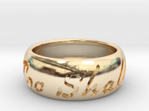 This Too Shall Pass Size ring size 10 1/2 in 14K Yellow Gold