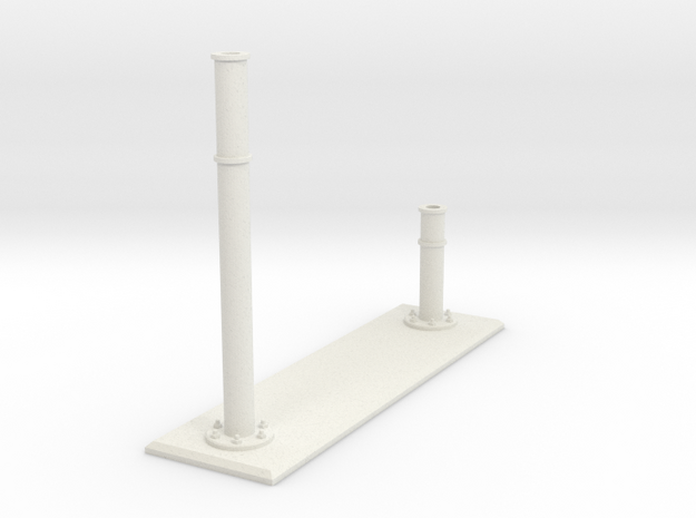 Base Supports for rail 1 in White Natural Versatile Plastic