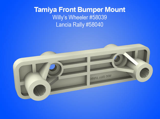 Tamiya RC Bumper Mount for Vintage Willy's Wheeler in Aluminum