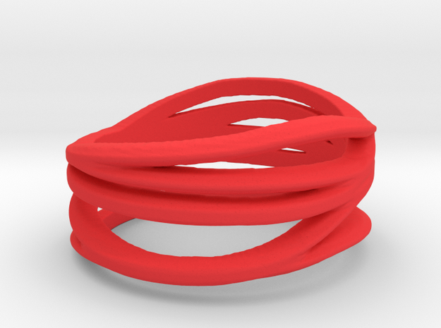 My Awesome Ring Design Ring Size 8 in Red Processed Versatile Plastic: Small