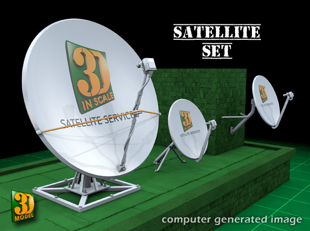 Satellite dish (30+60mm) - set in Tan Fine Detail Plastic