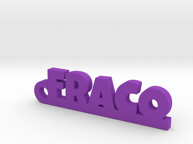 FRACO_keychain_Lucky in Purple Processed Versatile Plastic