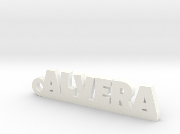 ALVERA_keychain_Lucky in White Processed Versatile Plastic