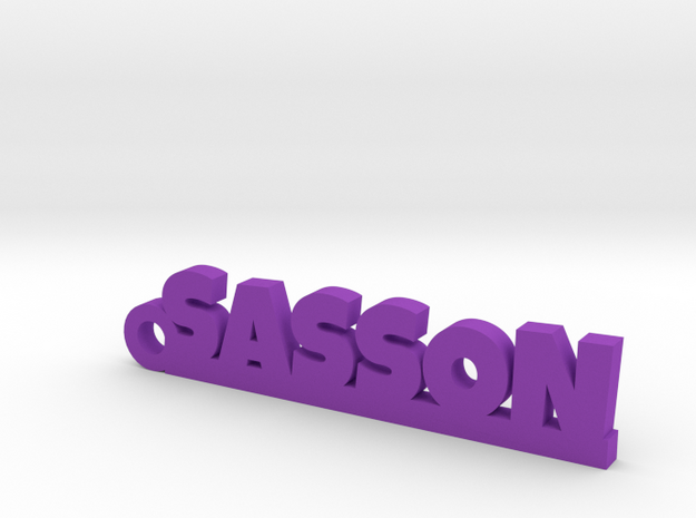 SASSON_keychain_Lucky in Purple Processed Versatile Plastic