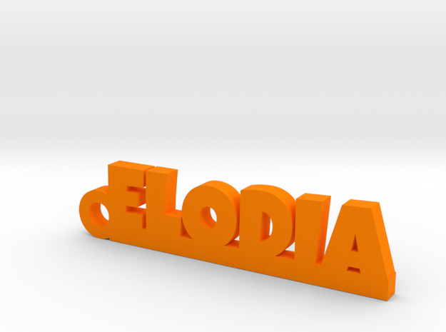 ELODIA_keychain_Lucky in Orange Processed Versatile Plastic