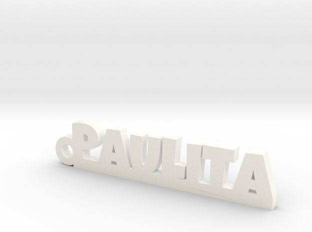 PAULITA_keychain_Lucky in White Processed Versatile Plastic
