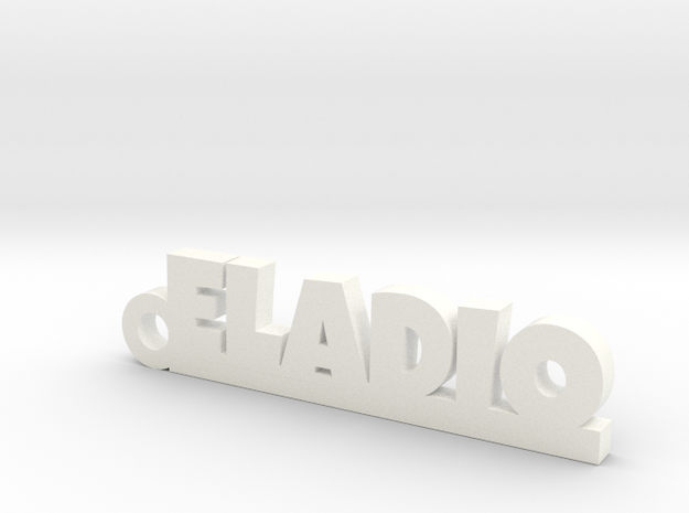ELADIO_keychain_Lucky in White Processed Versatile Plastic