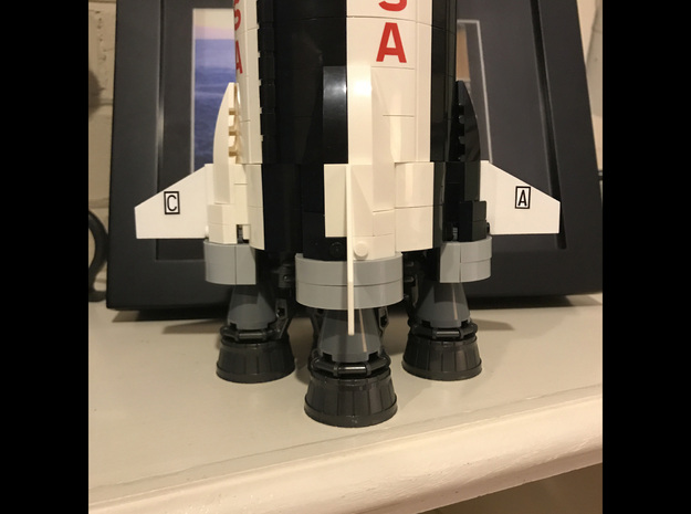 Saturn V Fins designed for LEGO  in Tan Fine Detail Plastic