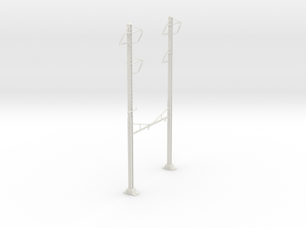 PRR CH 3PHASE+3PHASE  V2 CATENARY STEADY CURVE in White Natural Versatile Plastic