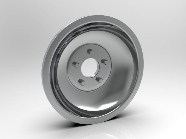 1:8 Front Indy Style Wheel in White Processed Versatile Plastic