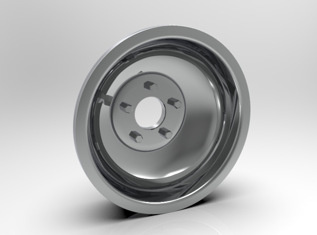 1:8 Rear Indy Solid Style Wheel in White Processed Versatile Plastic
