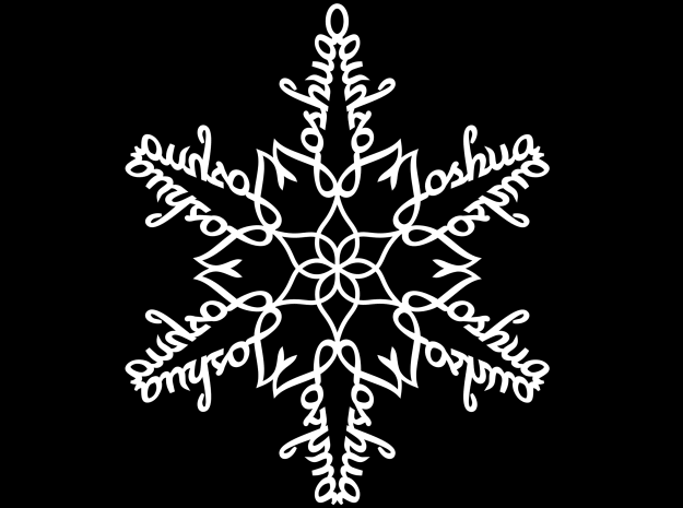 Joshua snowflake ornament in White Natural Versatile Plastic