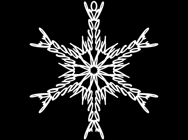 Jacob snowflake ornament in White Natural Versatile Plastic