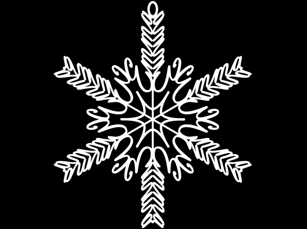 Emma snowflake ornament in White Natural Versatile Plastic