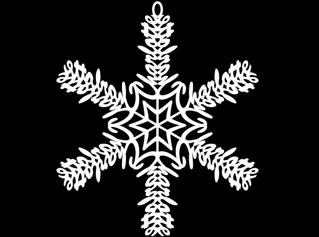 Charlotte snowflake ornament in White Natural Versatile Plastic
