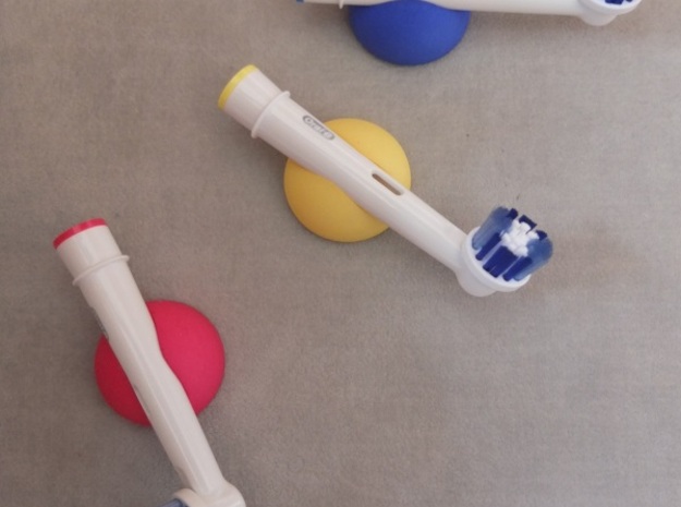 Toothbrush Holder in Yellow Processed Versatile Plastic