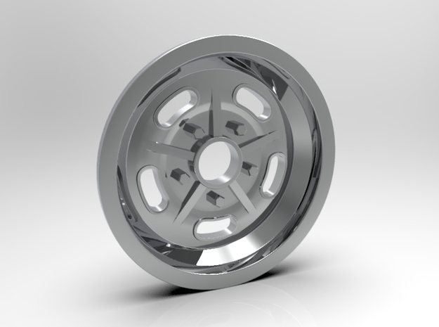 1:8 Front Halibrand Style Salt Flat Wheel in White Processed Versatile Plastic
