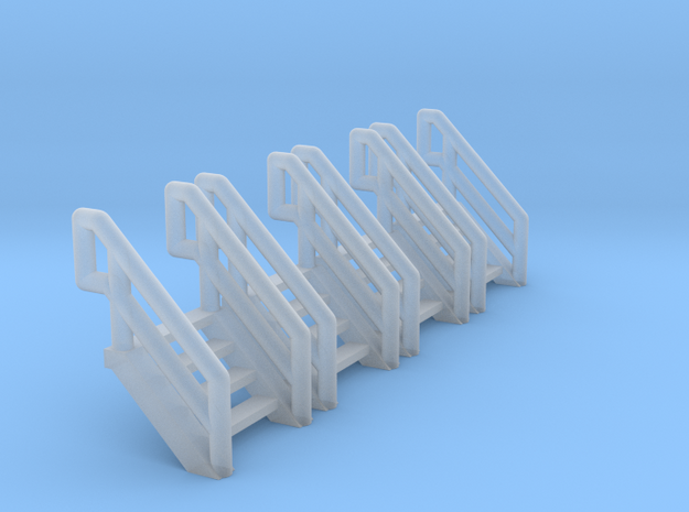 Z Scale Industrial Stairs 4 (4pc) in Tan Fine Detail Plastic