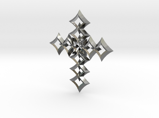 cross 05 in Polished Silver