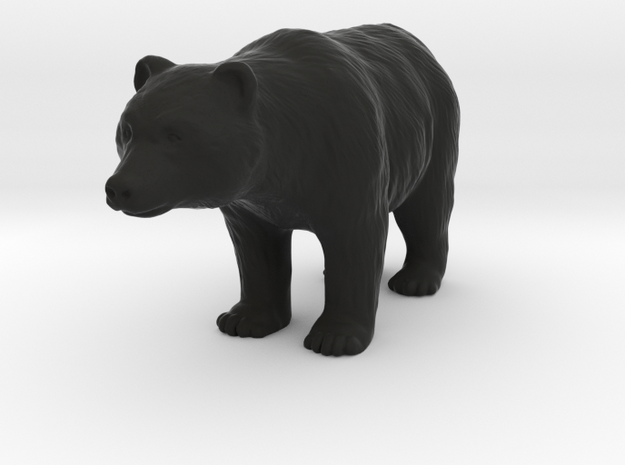 Bear in Black Natural Versatile Plastic: 1:64 - S