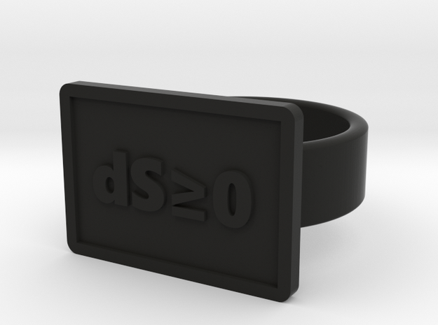 Second Law of Thermodynamics Ring in Black Natural Versatile Plastic: 8 / 56.75