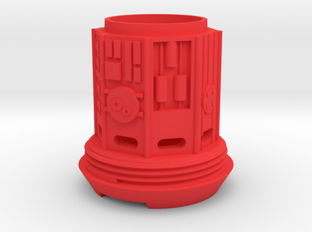 KRCNC2 Lightsaber cap in Red Processed Versatile Plastic