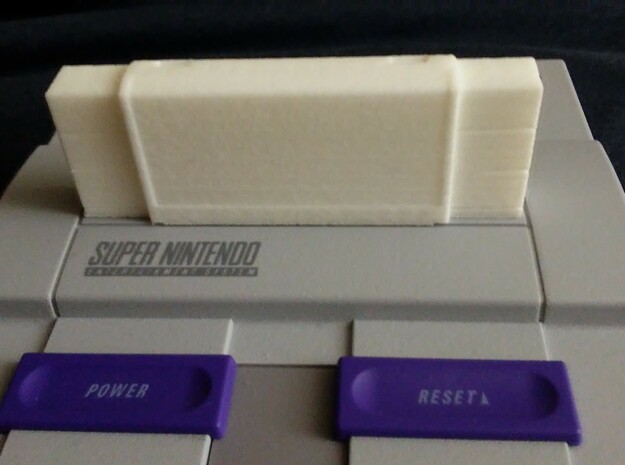 Hollow SNES classic mini cartridge in White Processed Versatile Plastic