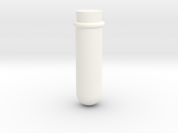 Test Tube Game Piece in White Processed Versatile Plastic