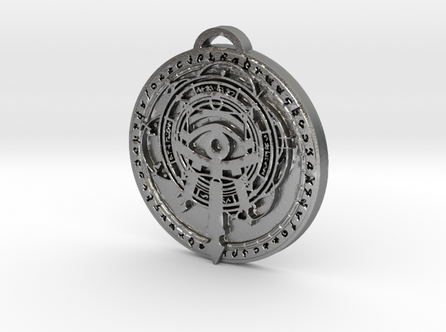 Mage Class/Spec Medallion (Large: 5cm x 6mm) in Natural Silver