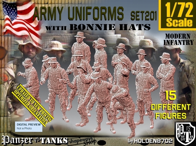 1/72 Modern Uniforms Bonnie Set201 in Tan Fine Detail Plastic