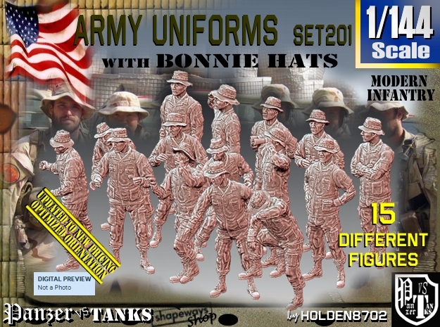 1/144 Modern Uniforms Bonnie Set201 in Tan Fine Detail Plastic