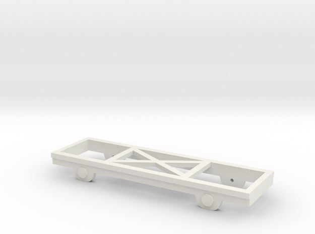 OO9 Wagon Chassis in White Natural Versatile Plastic