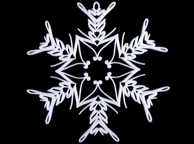 Noah snowflake ornament in White Natural Versatile Plastic