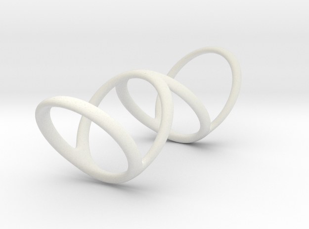 Ring for Bob L1 1 1-4 L2 1 3-4 D1 8 D2 9 3-4 D3 10 in White Natural Versatile Plastic