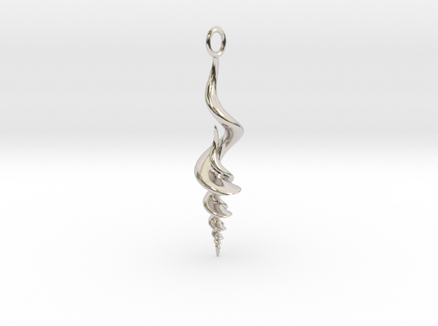 Shlly Pendant in Rhodium Plated Brass