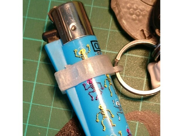 clipper keychain in White Natural Versatile Plastic