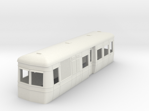 On16.5 Freelance short AW railcar body  in White Natural Versatile Plastic