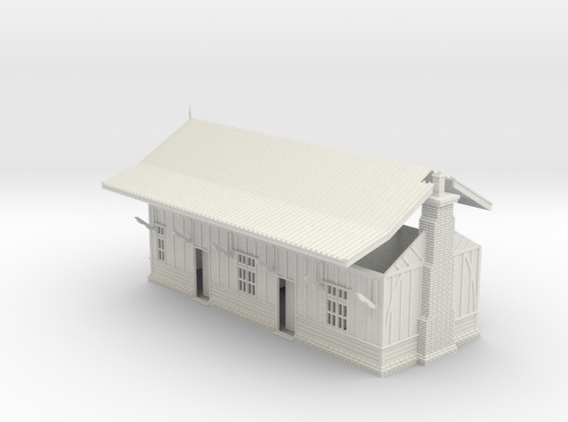 LM74 Hulme End Station Building in White Natural Versatile Plastic
