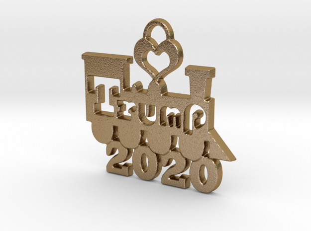 Trump Victory 2020 in Polished Gold Steel