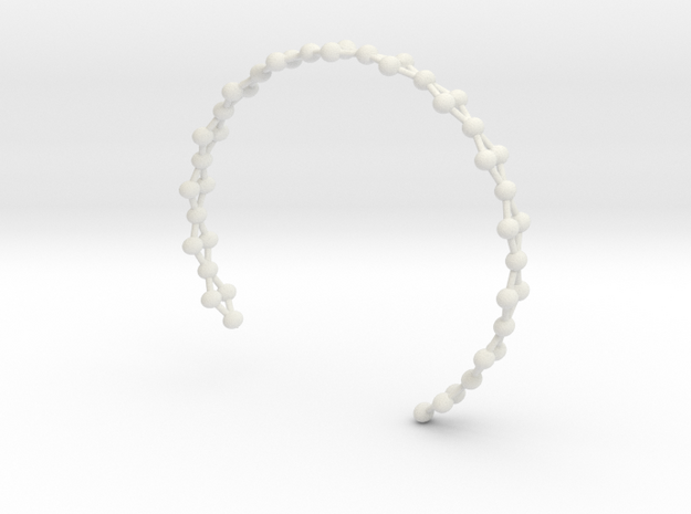 Frustrated Chain Cuff in White Natural Versatile Plastic