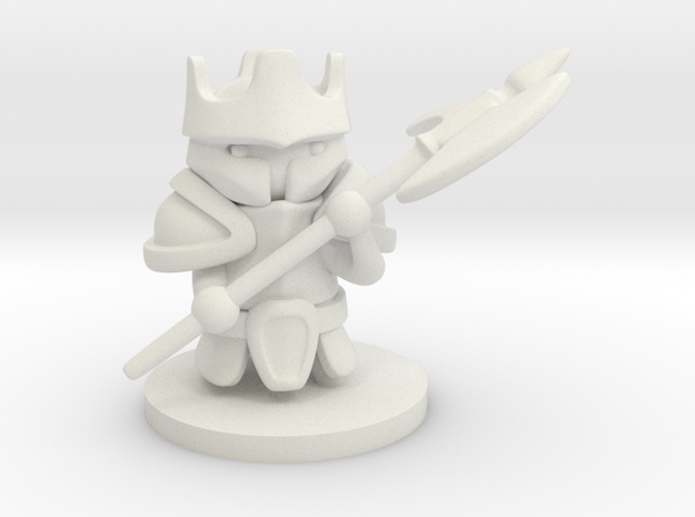 Heavy Knight in White Natural Versatile Plastic