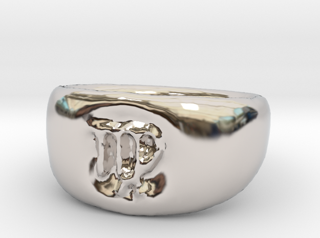 Virgo Ring sz8 in Rhodium Plated Brass
