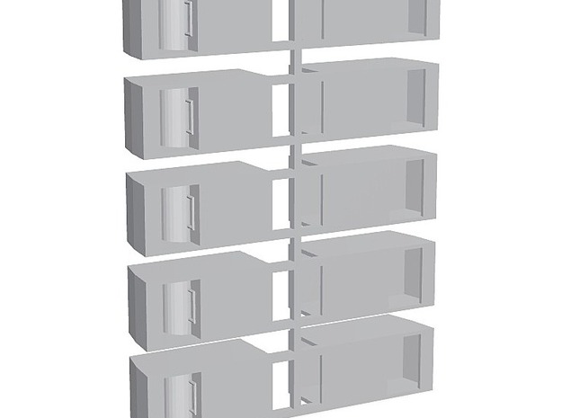 Altkleidercontainer 10er Set 1:87 H0 in Tan Fine Detail Plastic