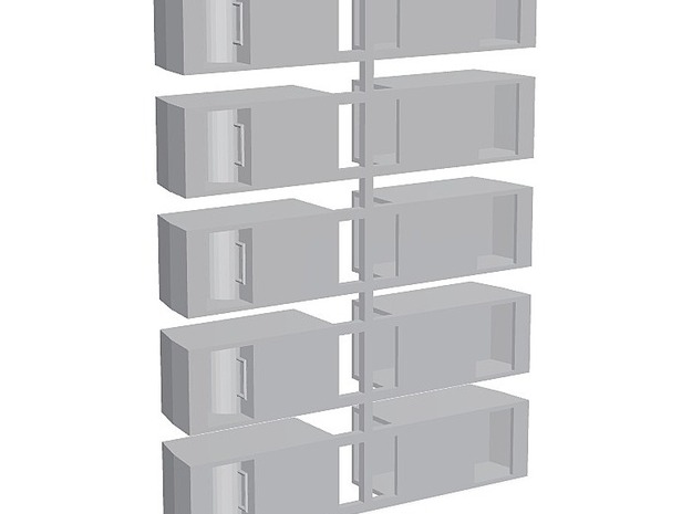 Altkleidercontainer 10er Set 1:72 in Tan Fine Detail Plastic