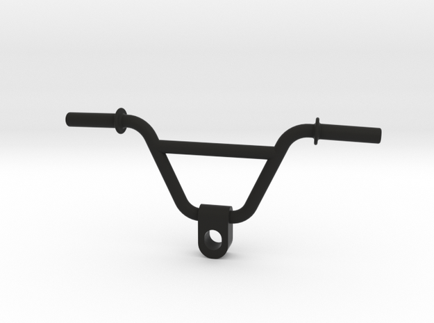 BMX Handlebar Keychain in Black Natural Versatile Plastic